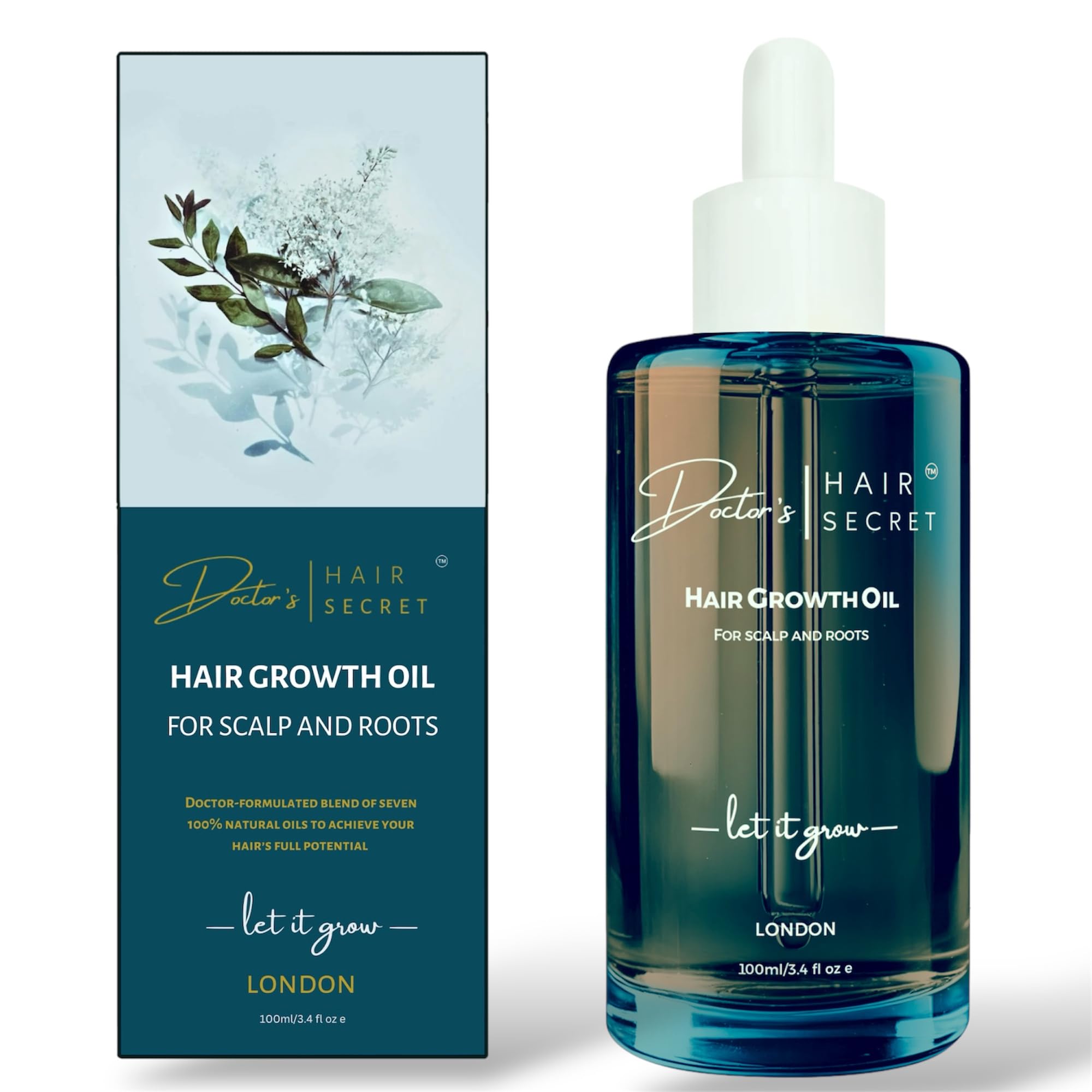 Doctor's Secret Hair Growth Oil – Natural Vegan Rosemary & Peppermint