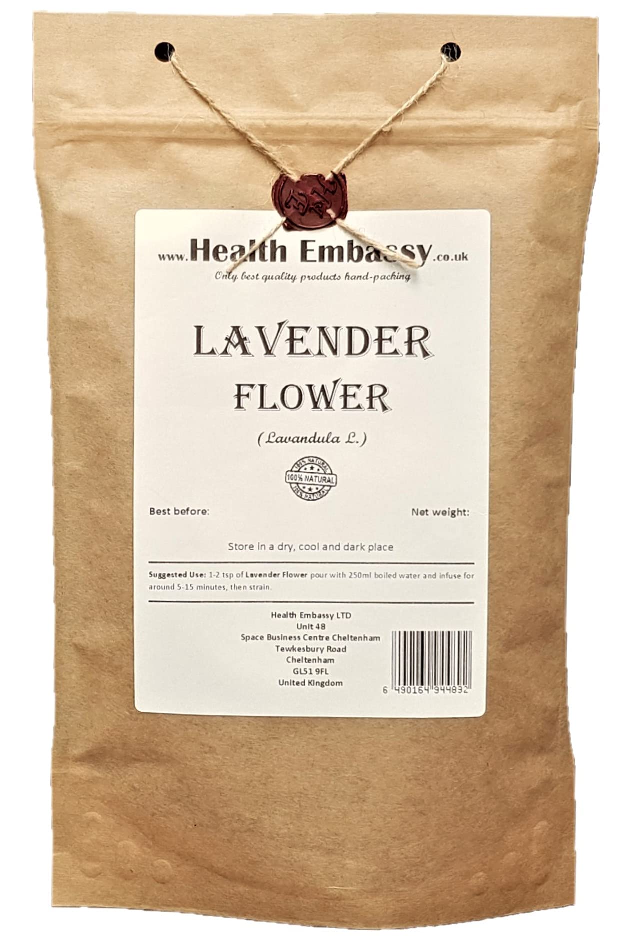 Lavender Flower Loose Herbal Tea by Health Embassy – Organic (100g)