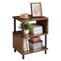Aibiju 3-Tier Side End Table | Modern S-Shaped Wooden Bedside Table