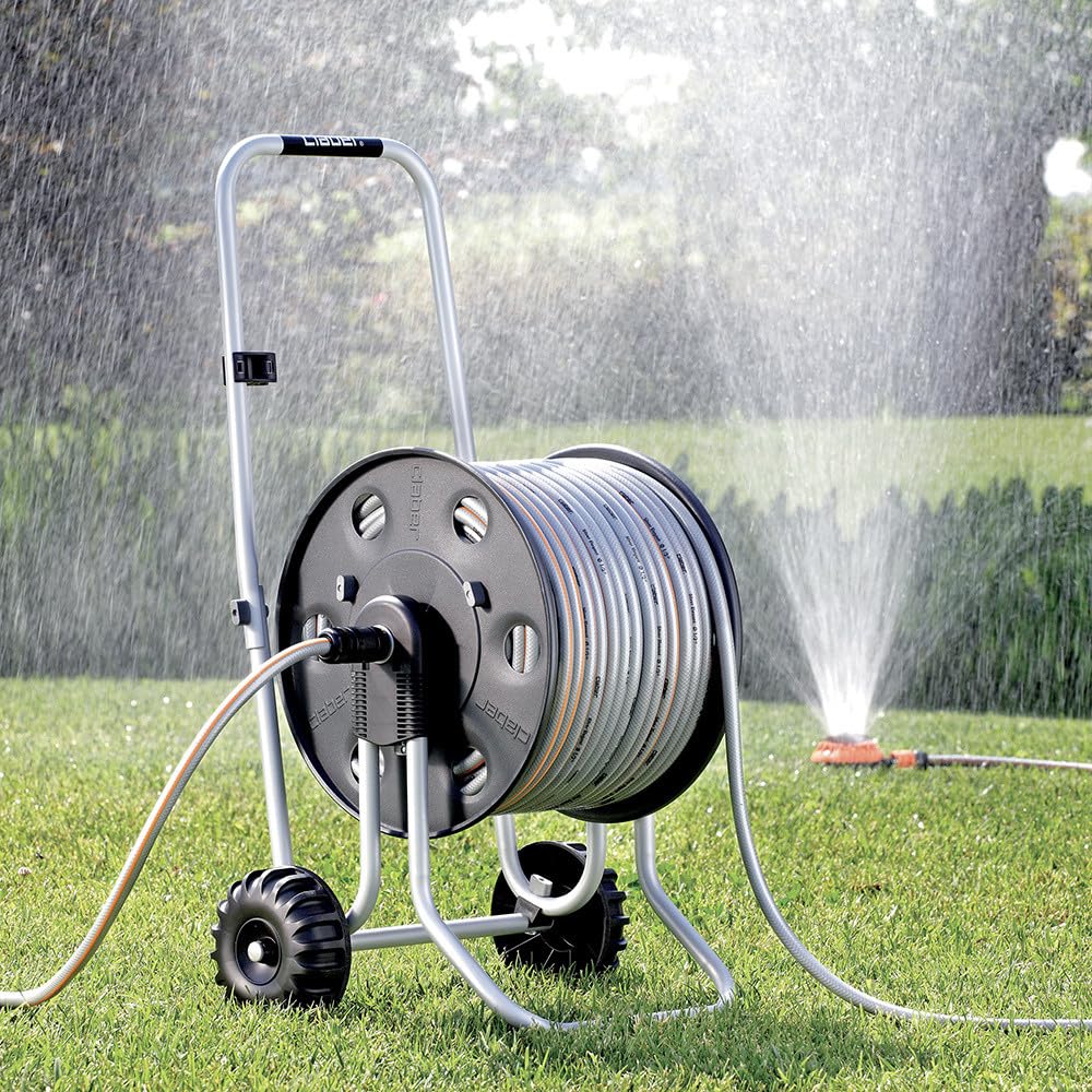 Claber 8891 Metal 60 Garden Hose Trolley – Durable All-Metal Cart