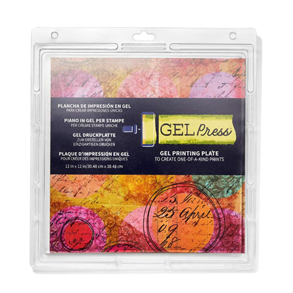 Gel Press Monoprinting Plate – 12x12 Reusable Gel Printing Plate