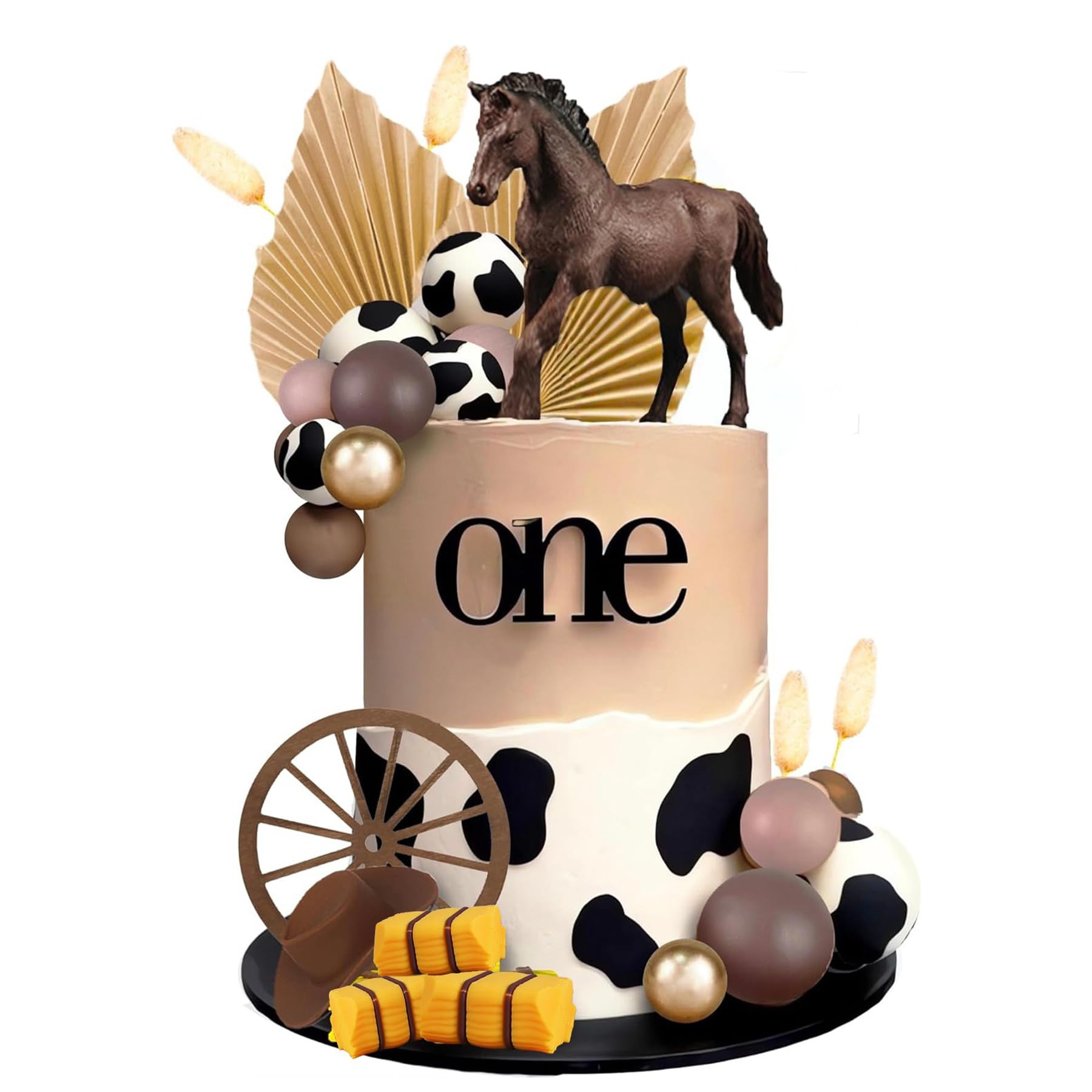 Horse Cake Topper – 28pc Western Rodeo & Disco Party Decor