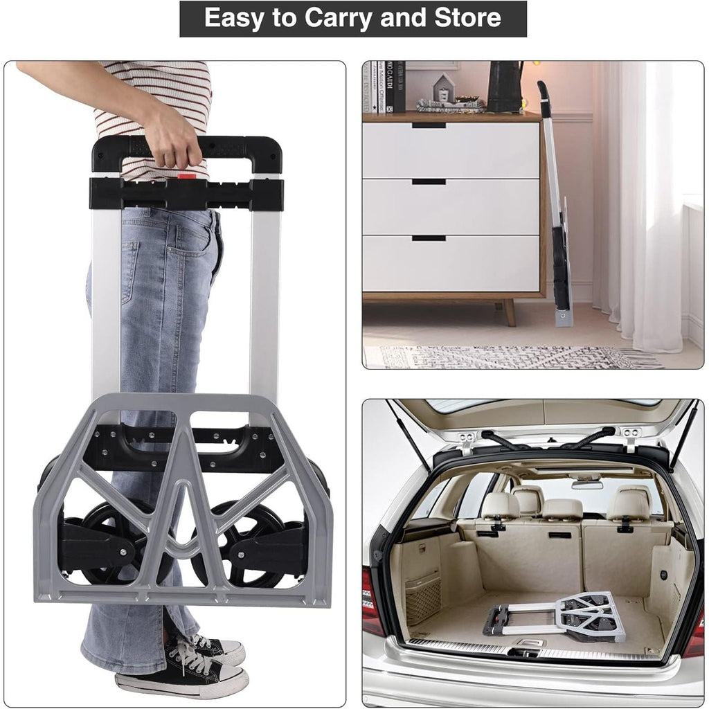 REDCAMP Heavy Duty Folding Hand Truck | 330lbs Capacity Aluminum Dolly