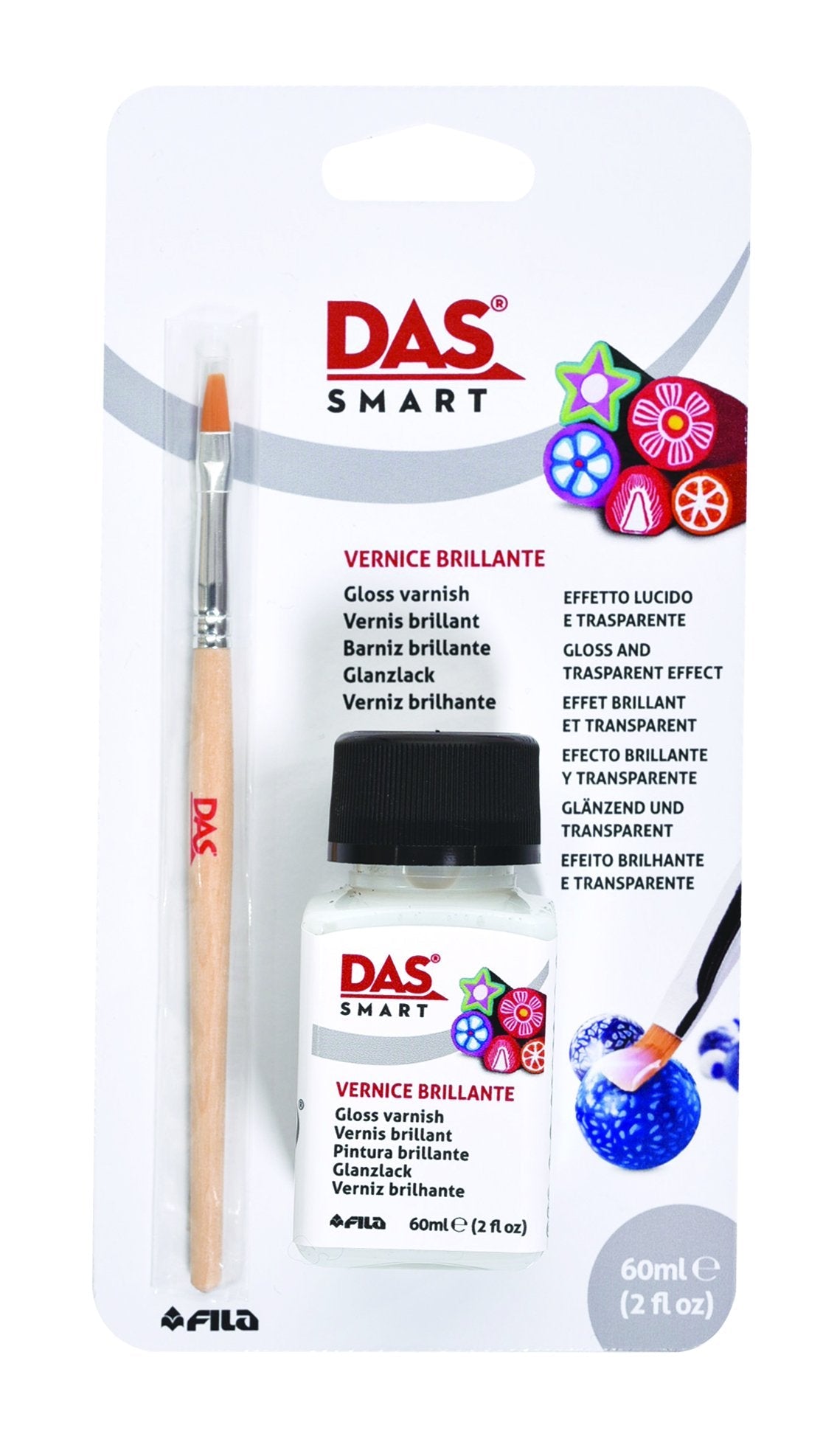 DAS Smart Gloss Varnish for Polymer Clay - 60ml Transparent Sealer