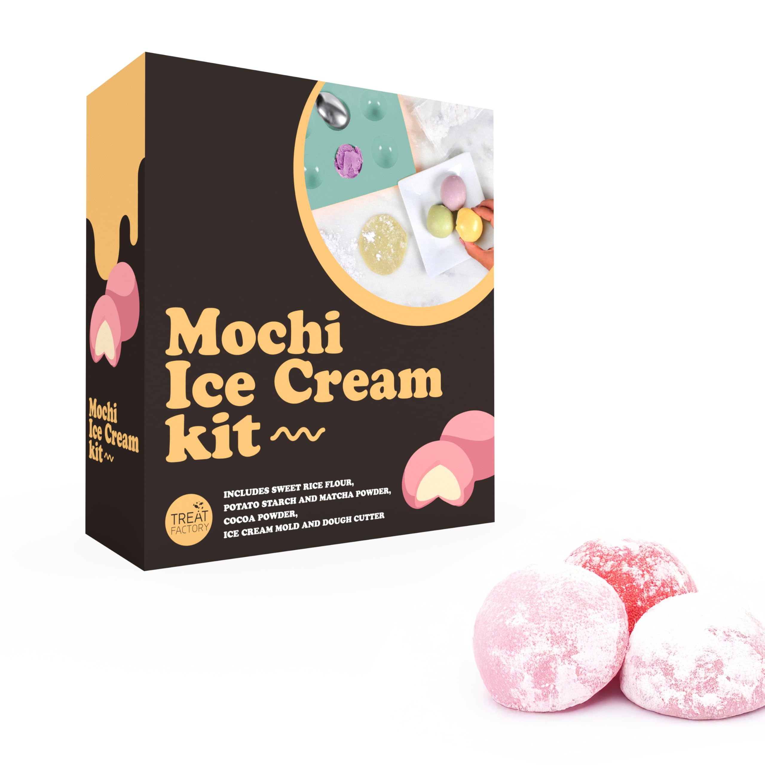 Treat Factory DIY Mochi Ice Cream Kit – Matcha & Cocoa Japanese Dessert