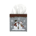 SKL Home Woodland Winter Snowman Tissue Box Cover – Grey MDF Wood