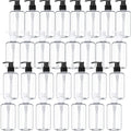 TESIN 30 Pack Clear Plastic Pump Bottles | 8oz Refillable Lotion Dispensers