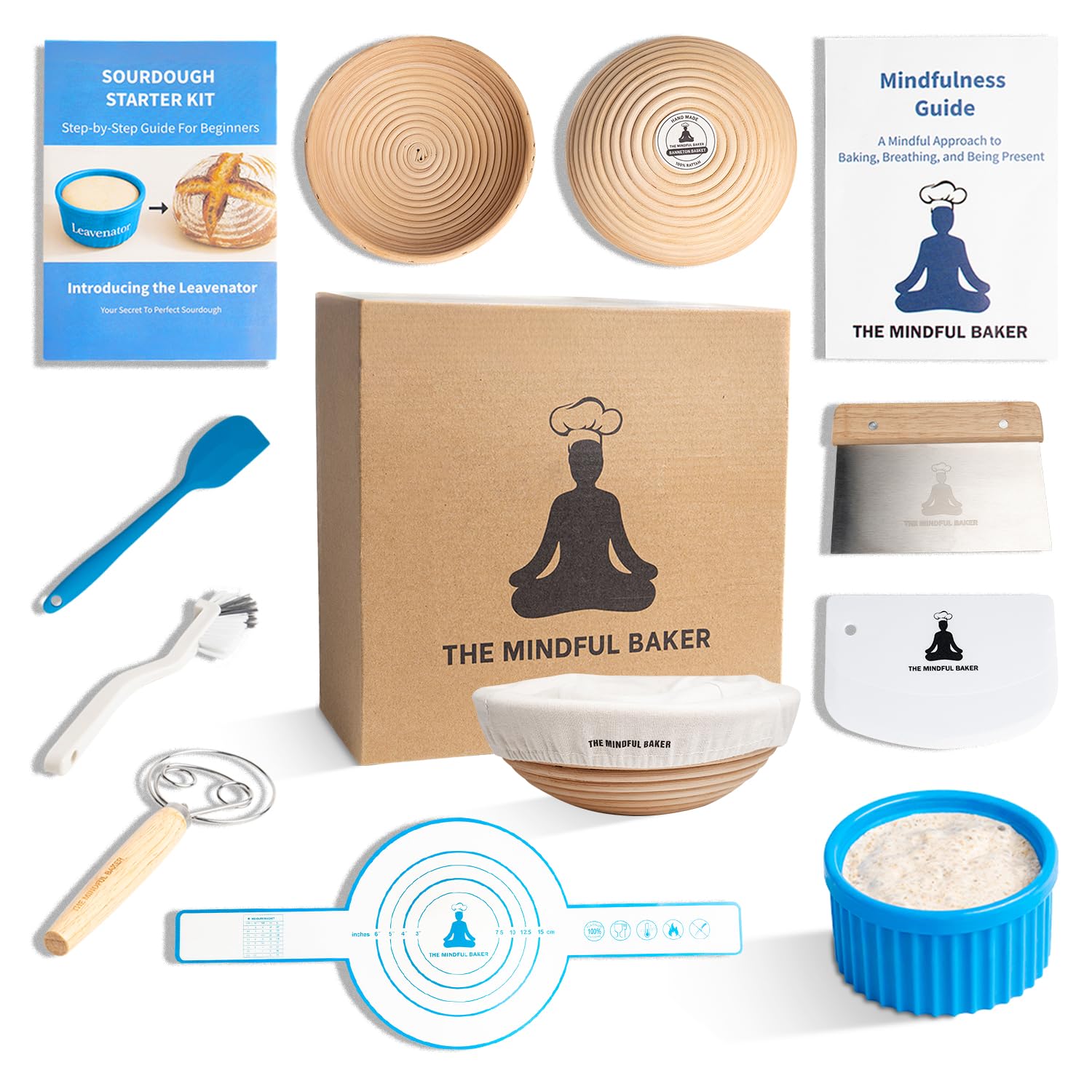 Jolof Store Sourdough Starter Kit – Rattan Banneton & Proofing Tools