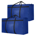 2 Pack 180L Jumbo Moving Bags, Storage Bags, Moving Box with Zip, Blue - image 1