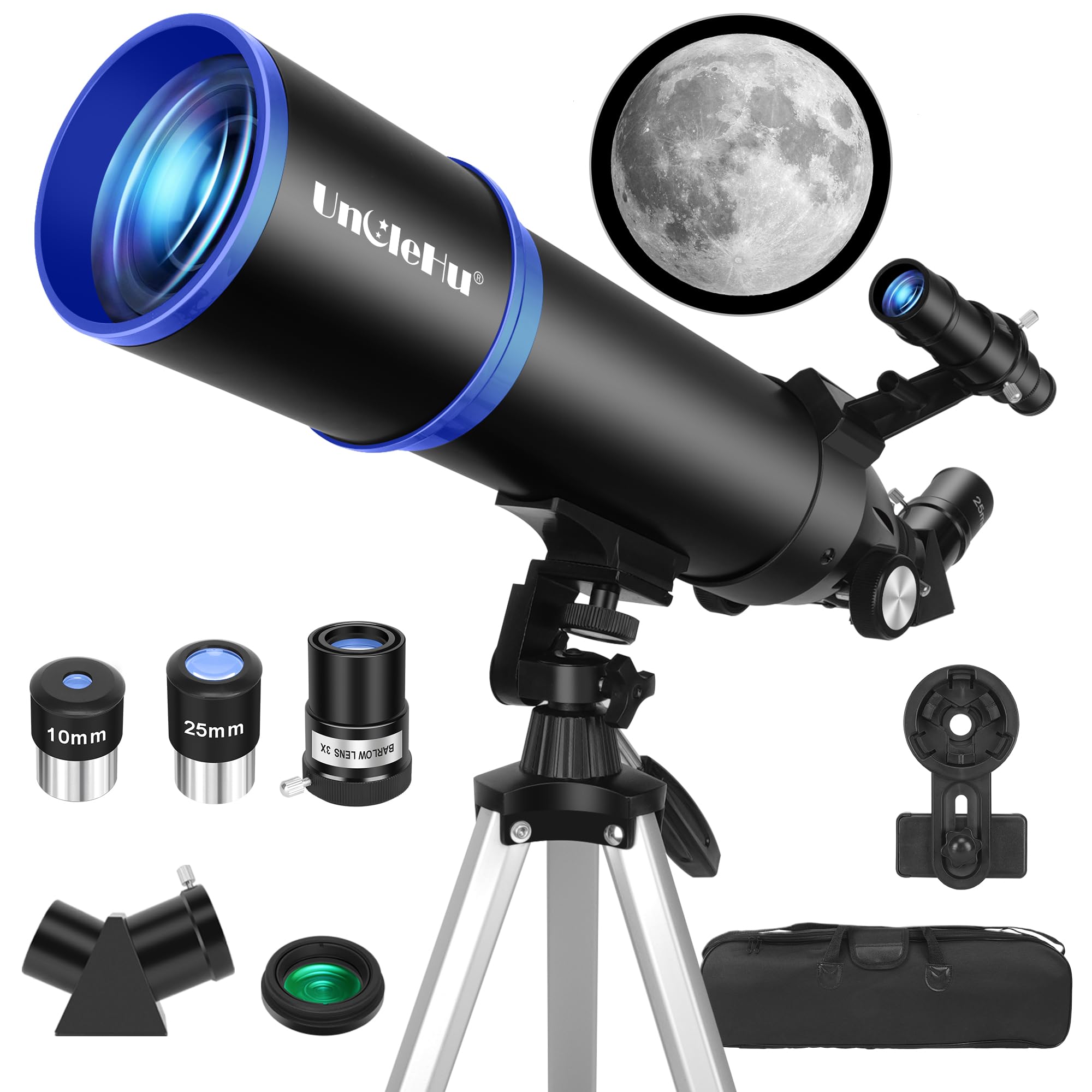 Jolof Store 80mm Refractor Telescope for Astronomy - 180X with Tripod