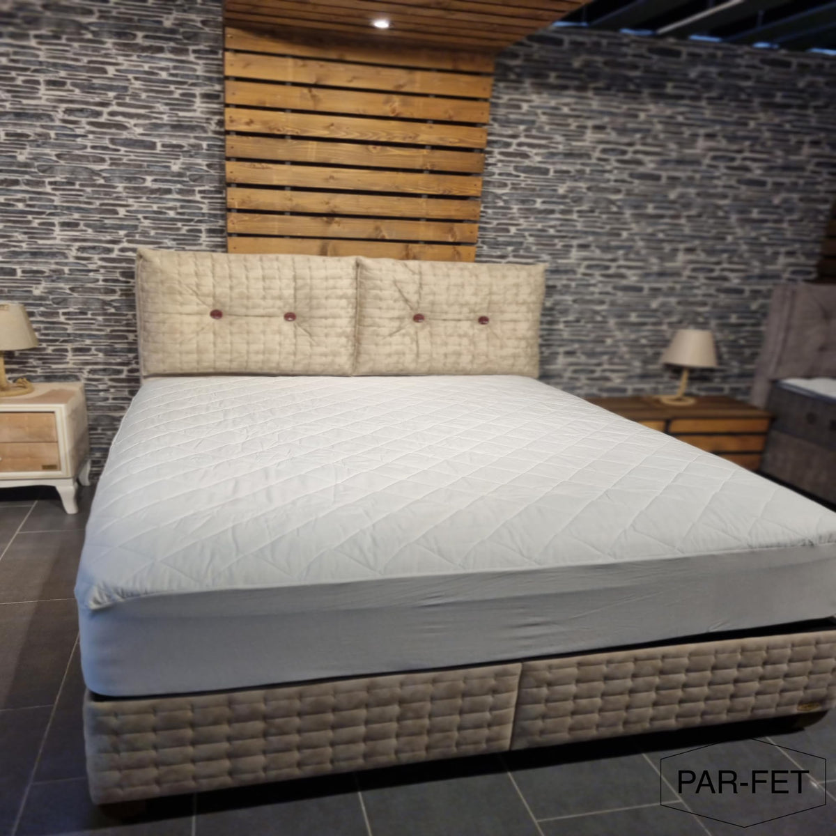 Cotton Mattress Protector White, 90 x 190 cm