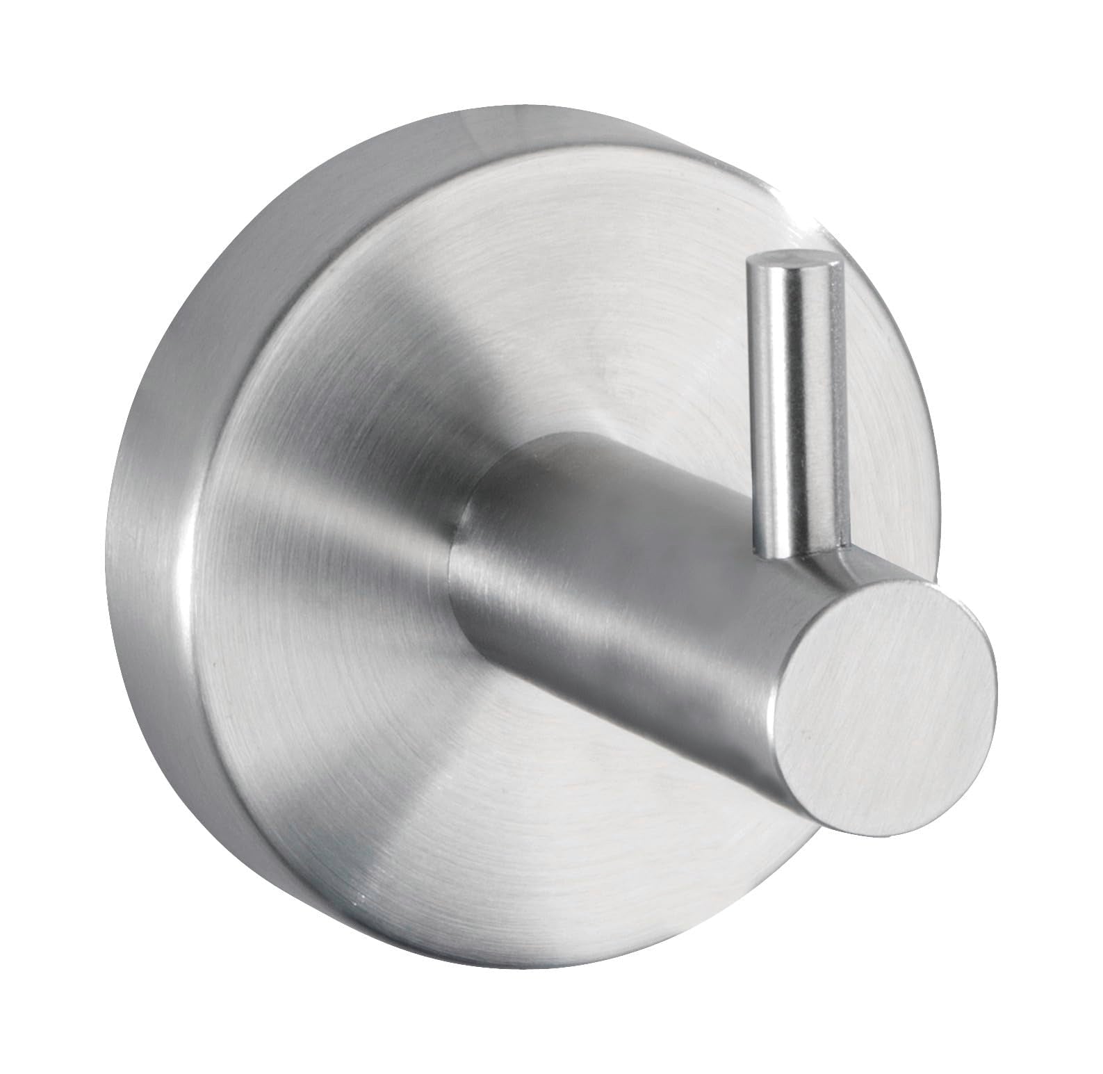 WENKO Bosio Wall Hook – Matt Stainless Steel Rustproof Bathroom Hanger