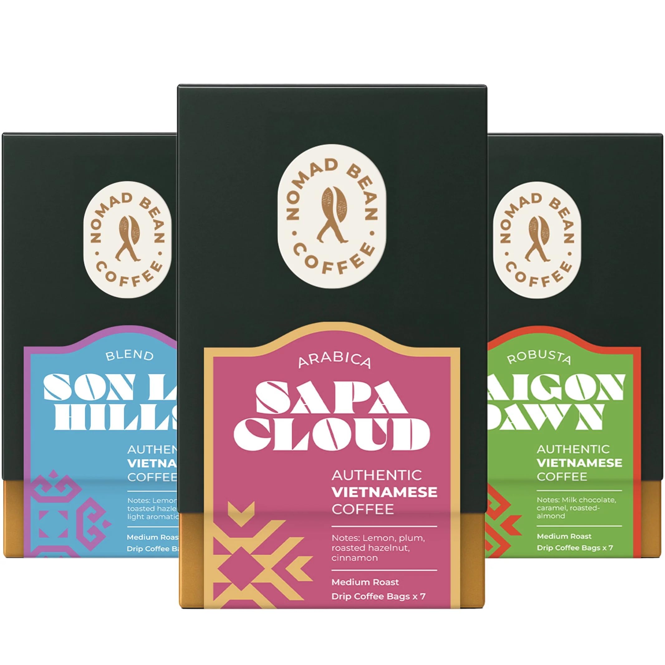 Nomad Bean Vietnamese Drip Coffee Bag Gift Set - 21 Arabica & Robusta Bags
