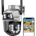 GENBOLT Dual Lens WiFi Security Camera – PoE Outdoor IP CCTV with Tracking