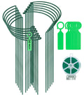 Jolof Store 12-Pack Metal Plant Support Stakes - 25x60cm Peony Cages