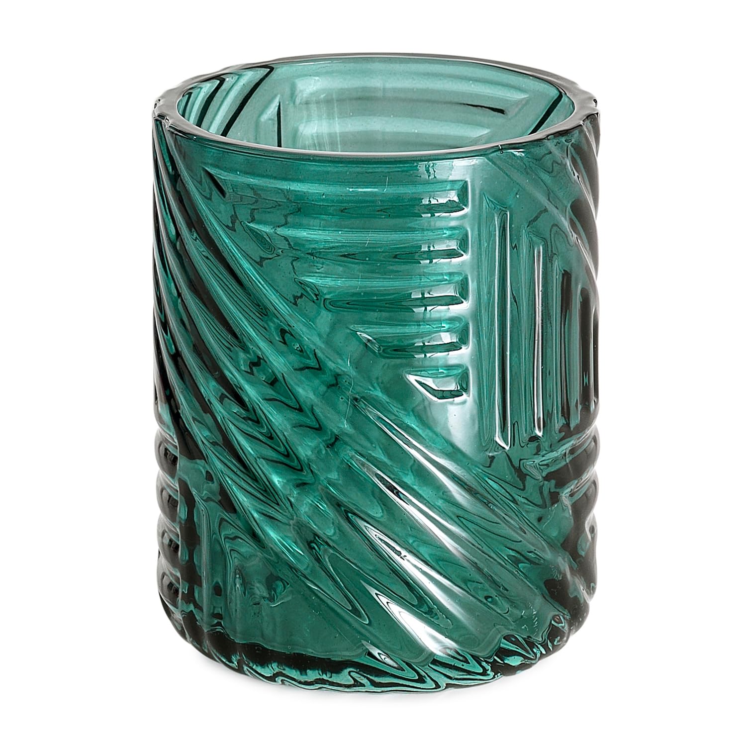Gedy Corinne Glass Toothbrush Holder – Green Modern Bathroom Accessory