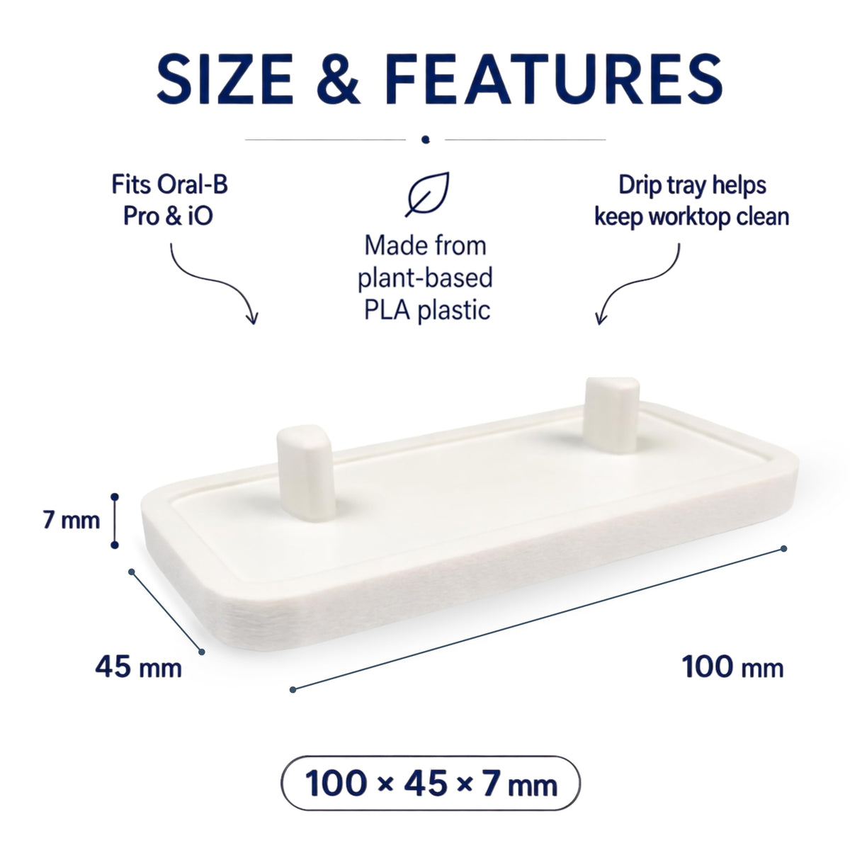 Electric Toothbrush Holder Stand Compatible with Oral-B Matte Ivory White, Double - image 5