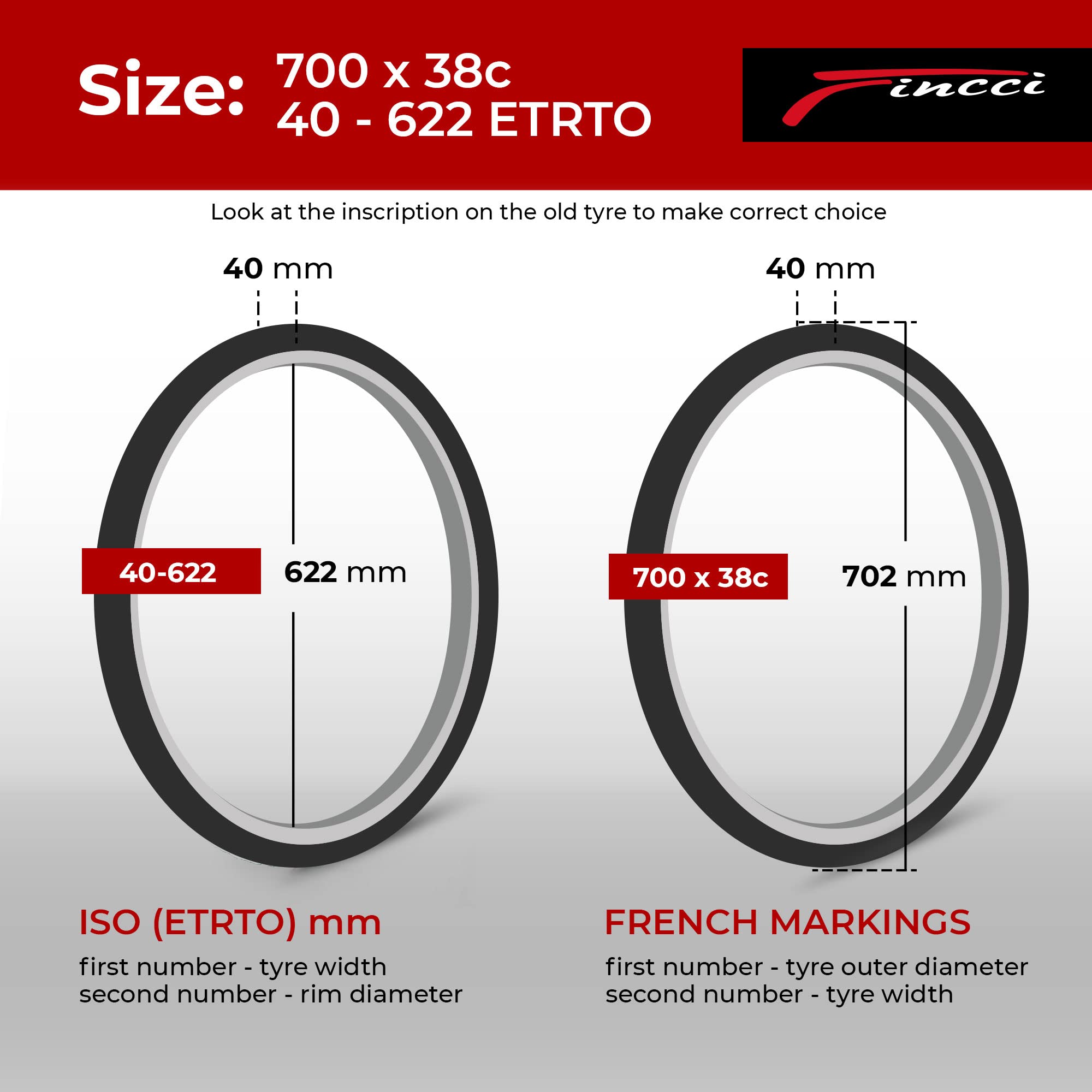 Fincci 700 x 38c Puncture Protected Foldable Bike Tyres - Pack of 2
