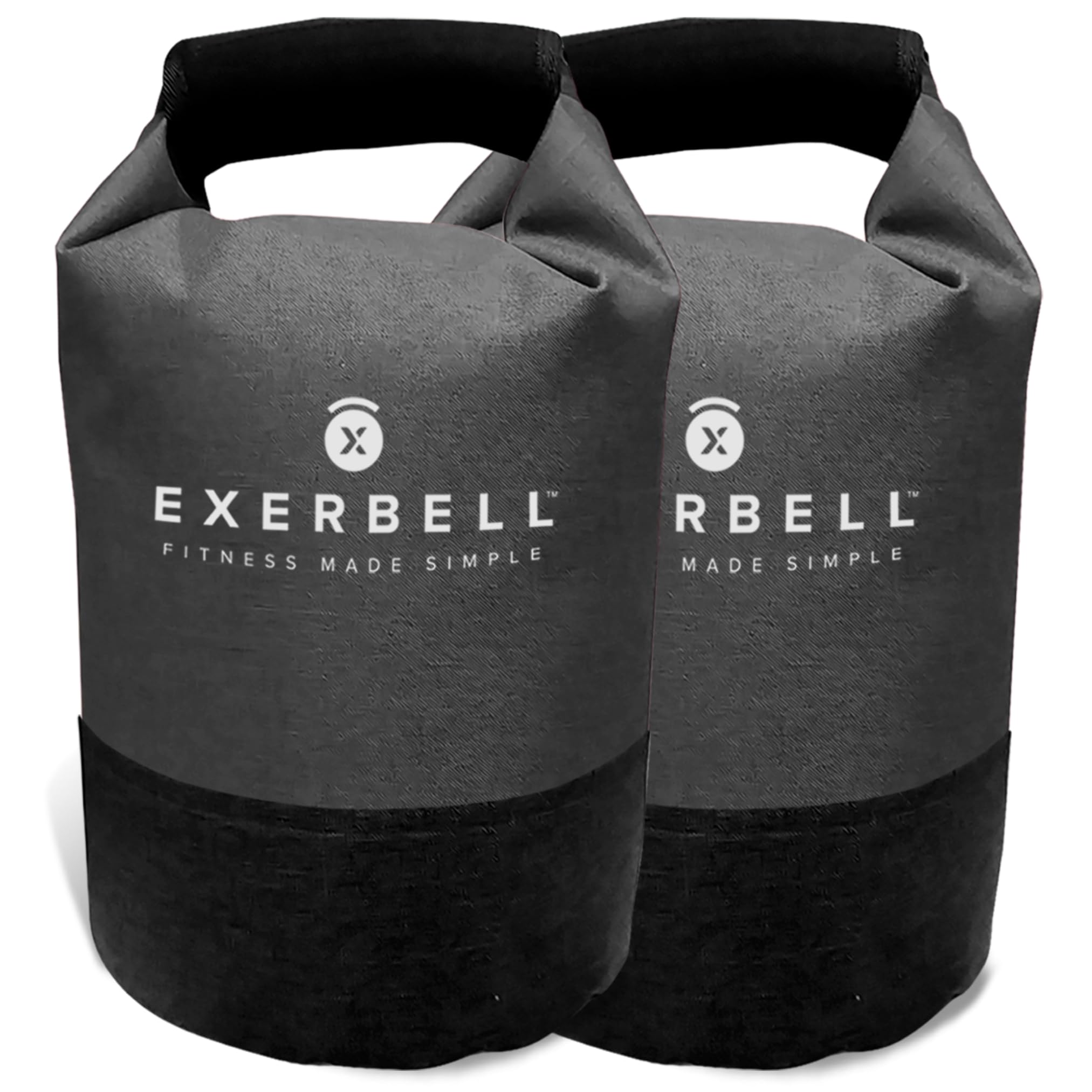 Exerbell Foldable Adjustable Kettlebell Set - 2-14kg Grey Sandbag