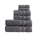Christy Chroma 6-Piece Cotton Bath Sheet Set | 675GSM Ash Grey