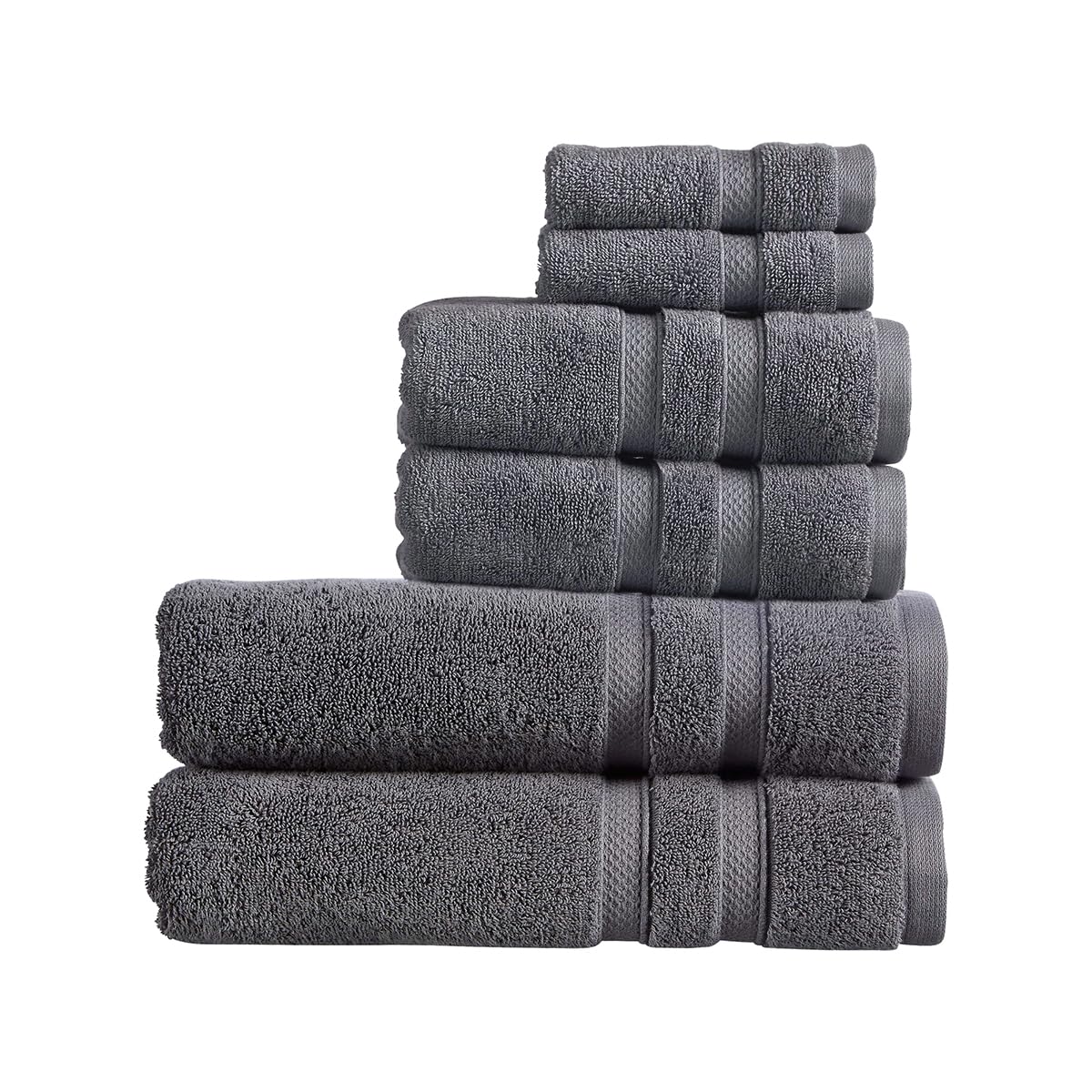 Christy Chroma 6-Piece Cotton Bath Sheet Set | 675GSM Ash Grey