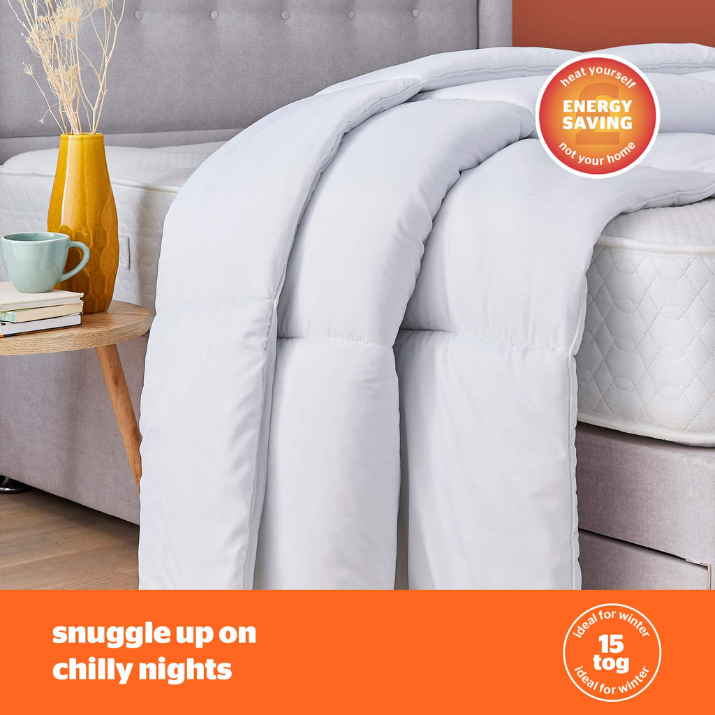 Silentnight So Snug 15 Tog Winter Duvet | Super-King White Quilt