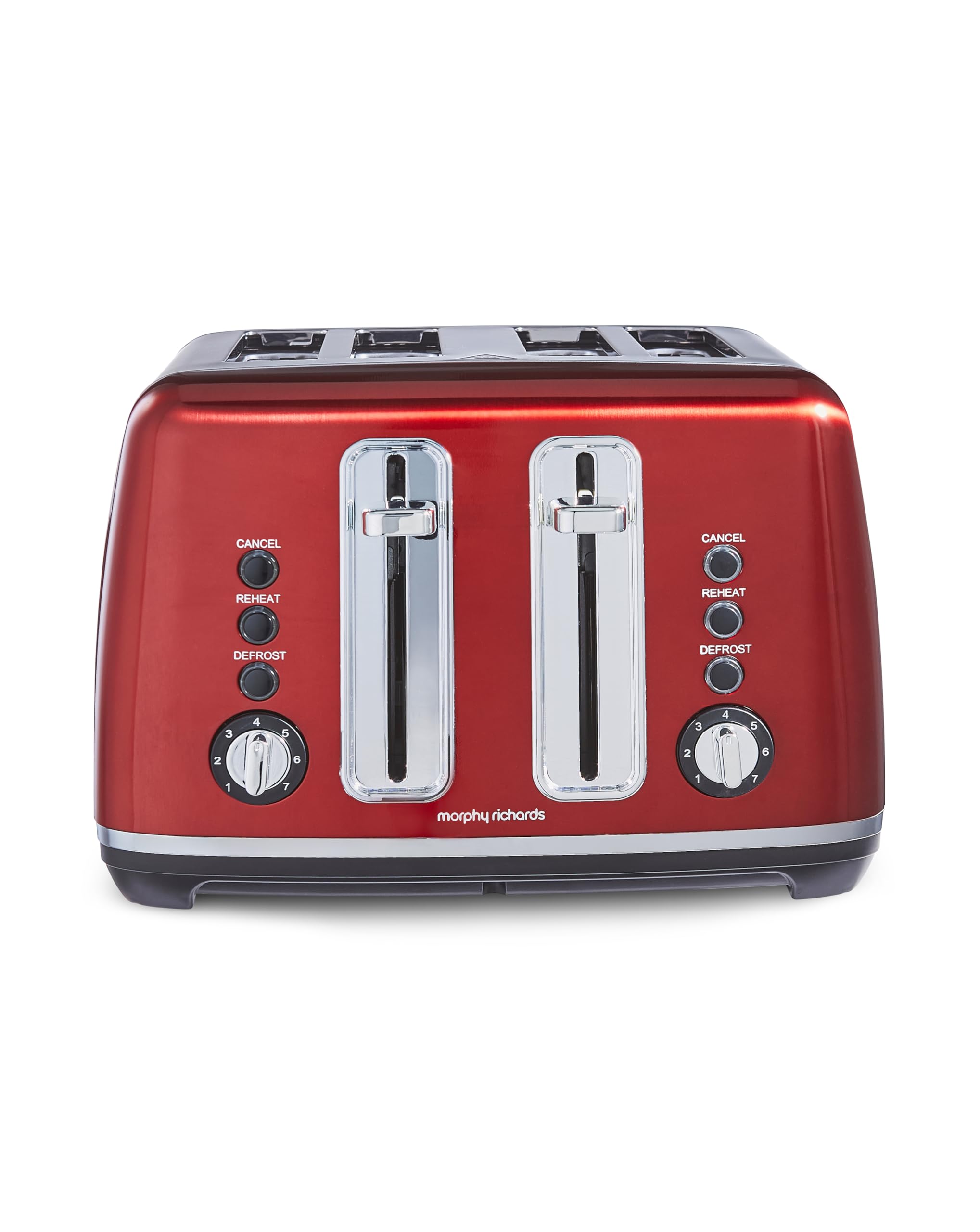 Morphy Richards Accents 4-Slice Toaster – Red Wide Slot Design