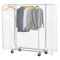 Ruibo Clear Clothes Rail Cover with 2 Durable Zippers Waterproof Dustproof Small Size 47.2" x 20" x 60"