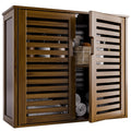 HITNET Bamboo Medicine Cabinet – Wall Mounted Bathroom Storage with 2 Doors