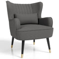 Vesgantti Teddy Accent Chair with Lumbar Pillow, Wing Back Large Armchair