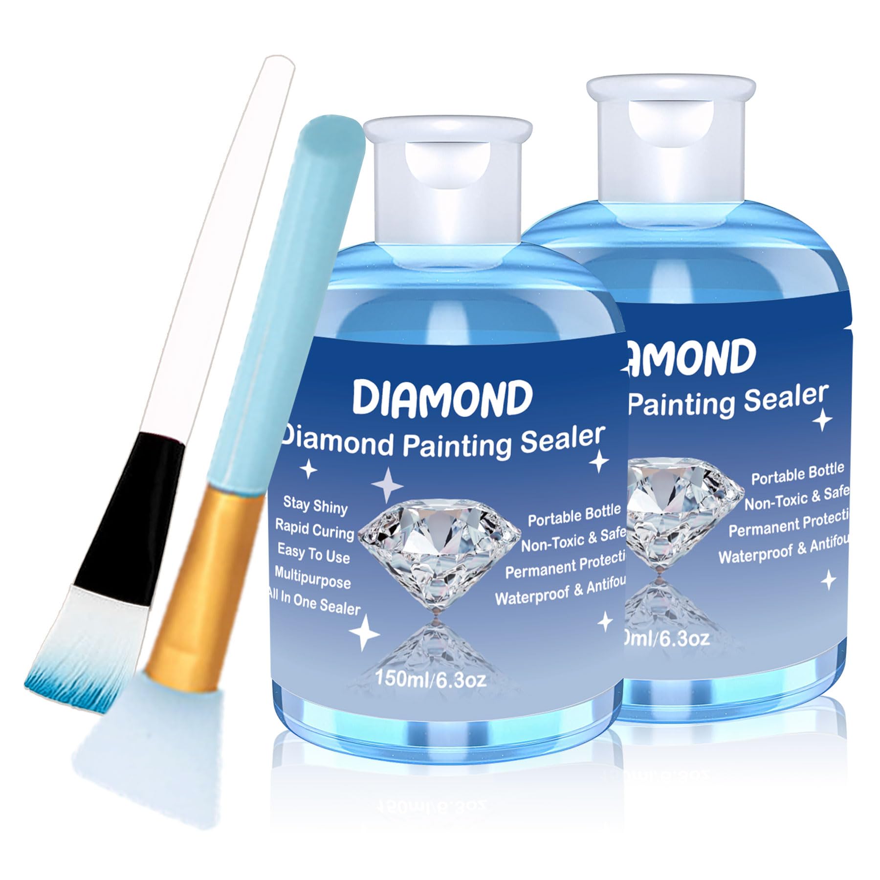 EIGTWEN 5D Diamond Painting Sealer Glue - 150ml Permanent Art Sealant (2 Pcs)