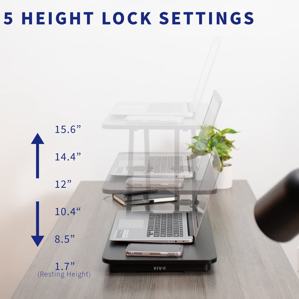 VIVO 24" Keyboard and Mouse Riser – Height Adjustable Scissor Lift, Black