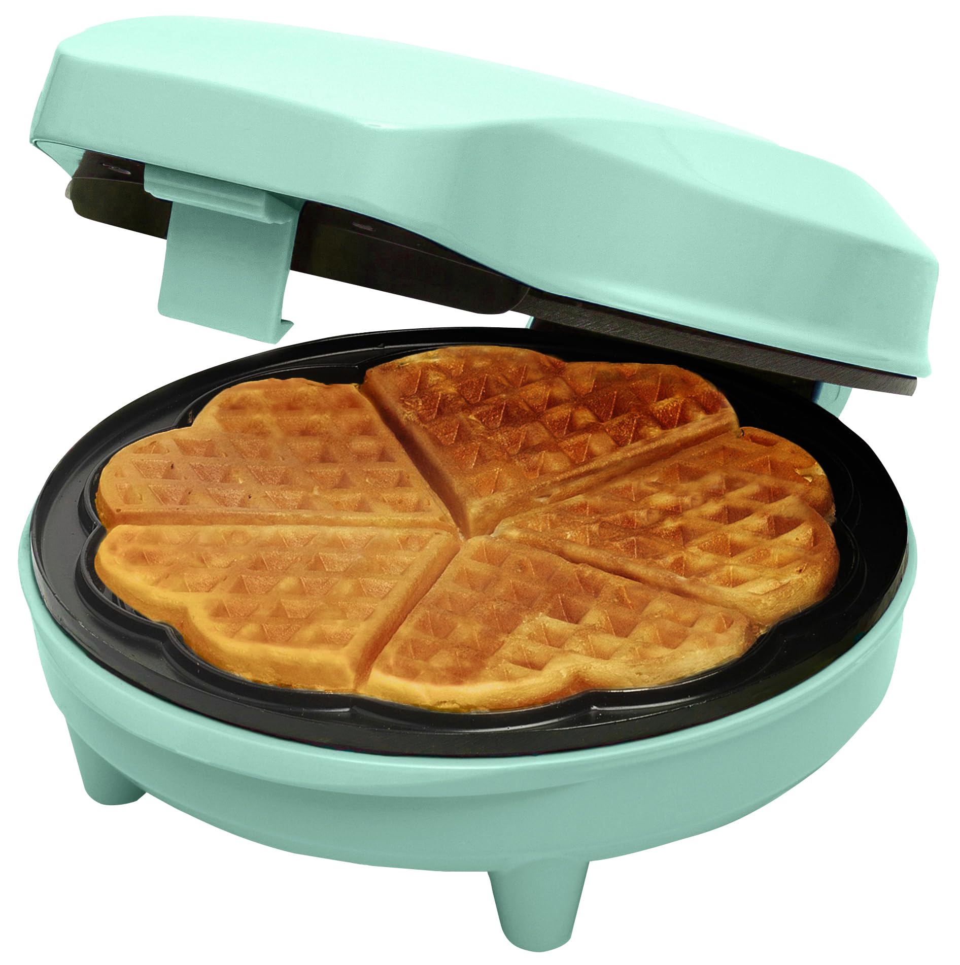 Bestron ASW217MBS Heart Waffle Maker – Non-Stick Alloy Steel, Green