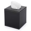 BTSKY Black PU Leather Square Tissue Box Cover – Cube Napkin Holder