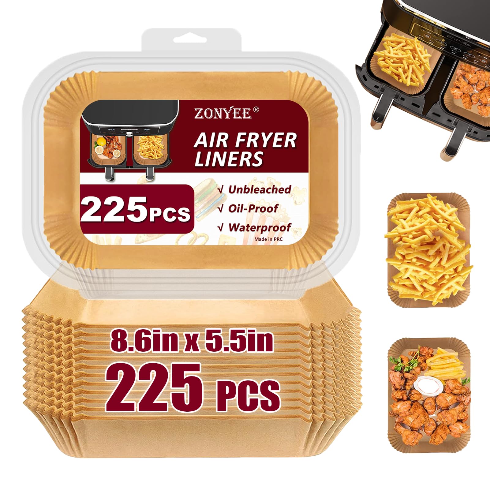 Jolof Store Air Fryer Liners for Ninja Foodi Dual Zone | 225PCS Parchment