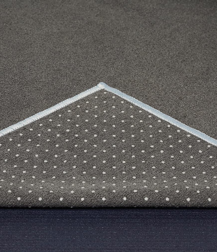 Manduka Yogitoes Non-Slip Yoga Towel | Quick-Dry & Eco-Friendly, Grey