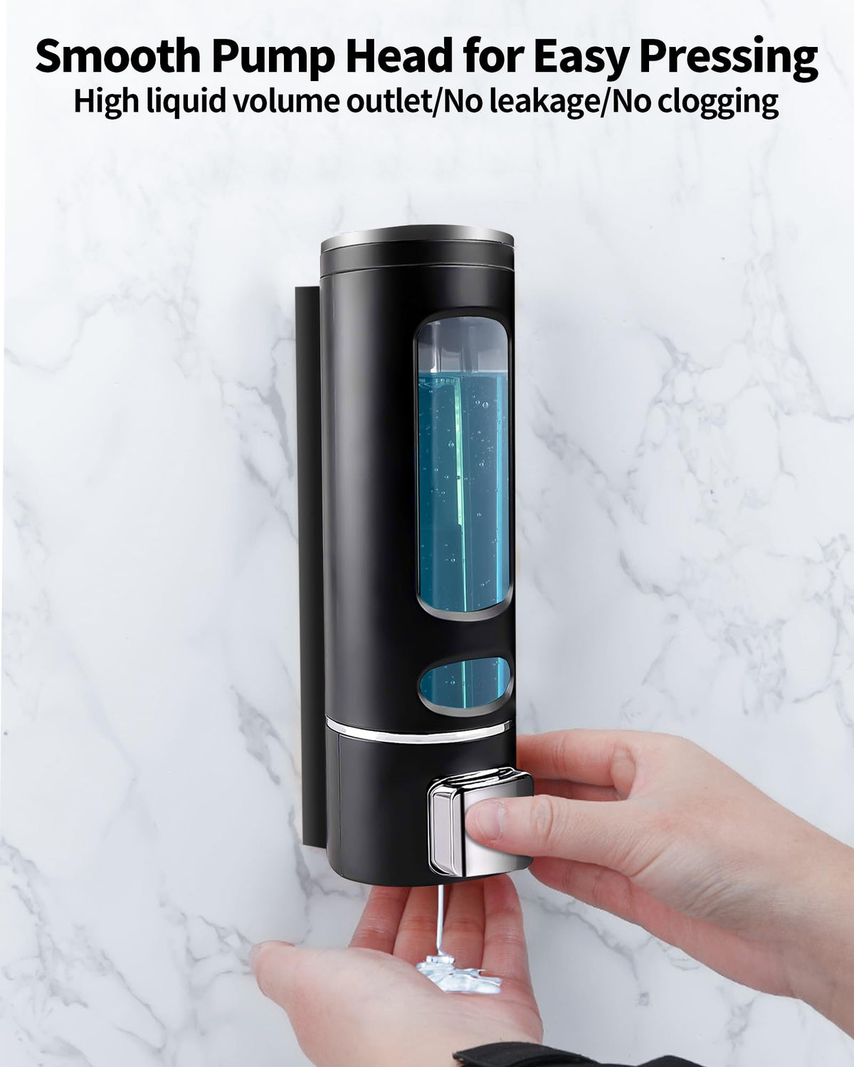 Soap Dispenser Wall Mounted 400ML,Liquid Shower Gel Shampoo Bottle for Bathroom/Kitchen/Handwash1 - image 5