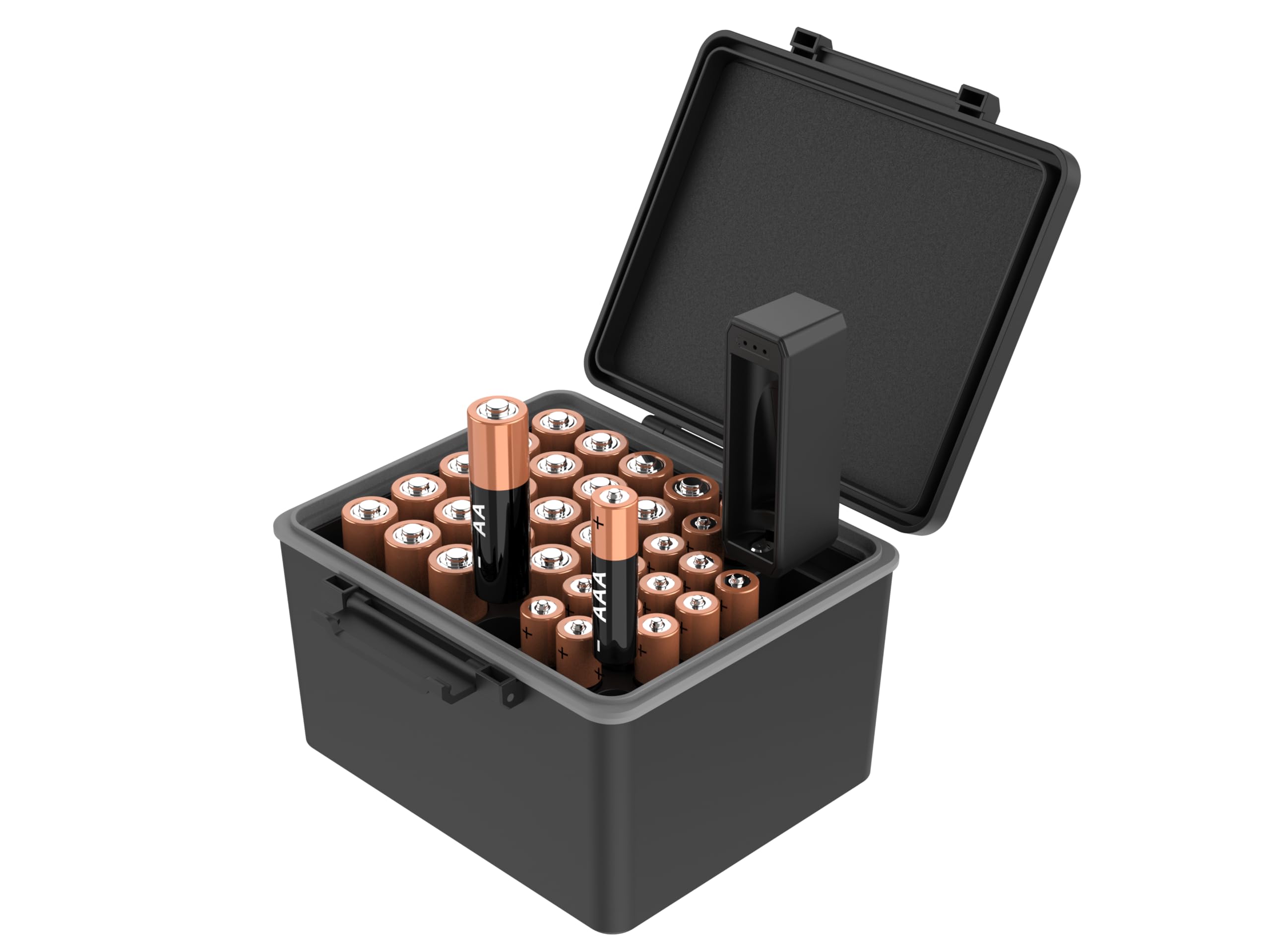 JJC Water-Resistant Battery Organizer Case with Tester - 34 AA/AAA