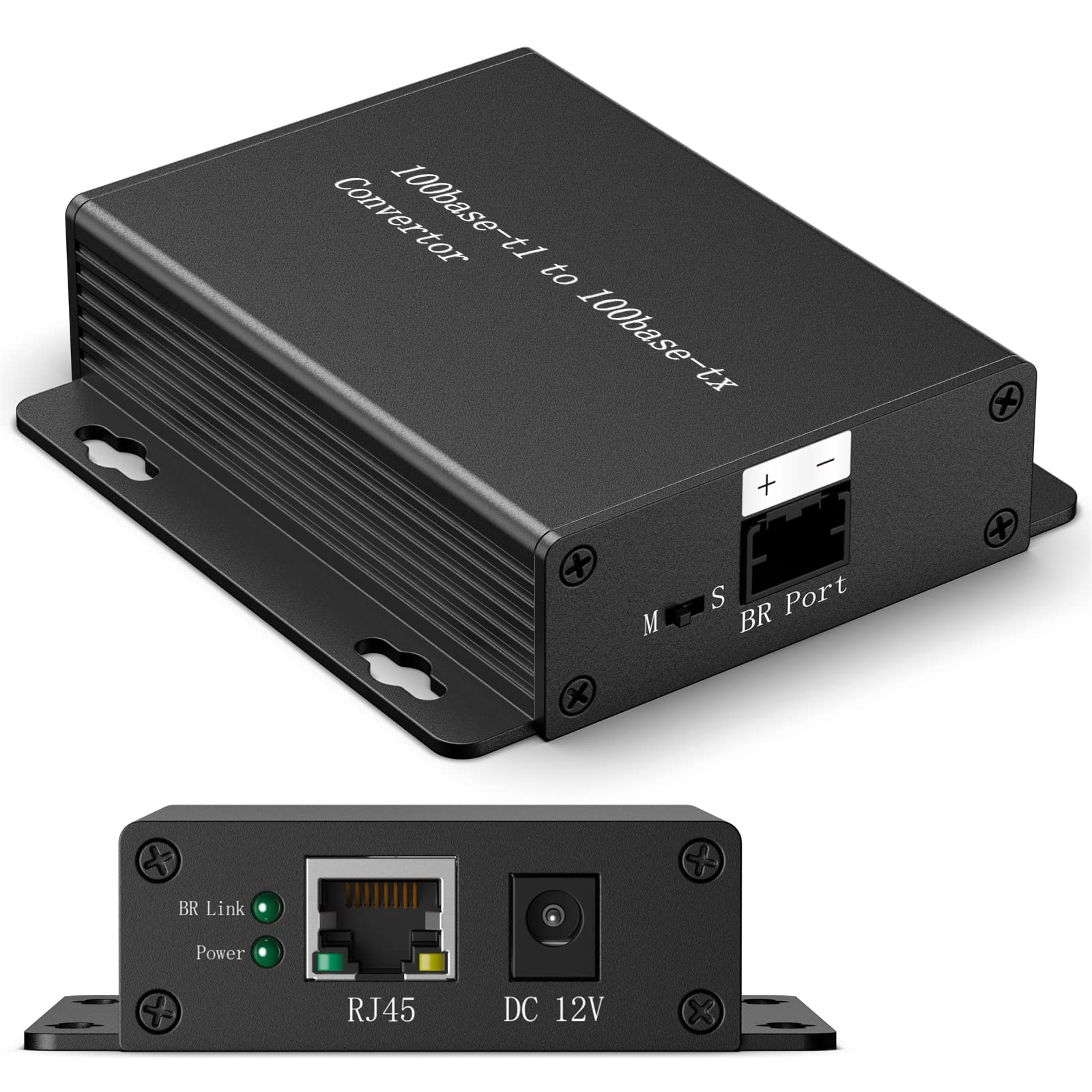 Jolof Store 100BASE-T1 to 100BASE-TX Automotive Ethernet Media Converter