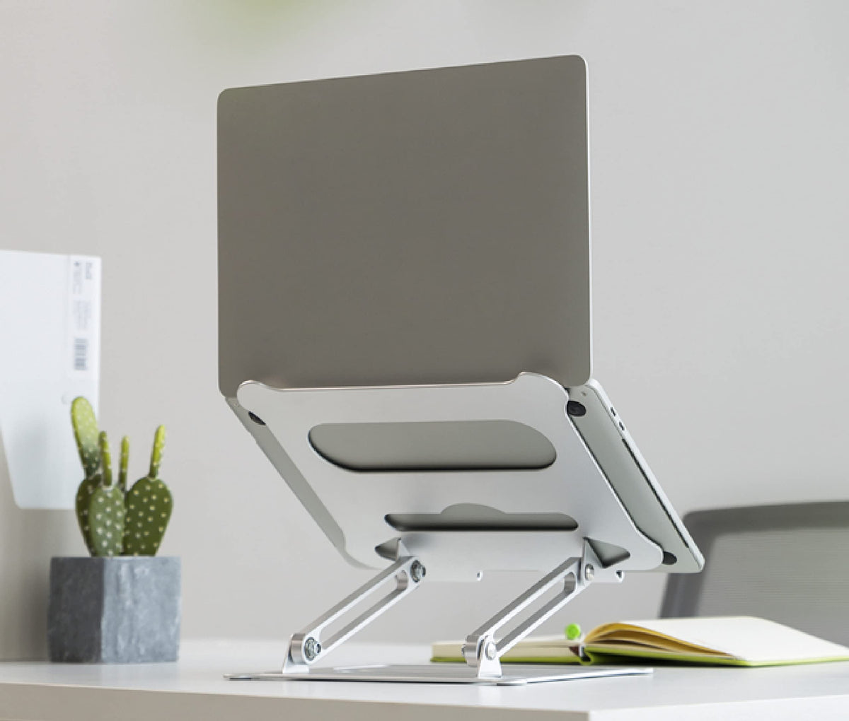 Properav Adjustable Aluminium Laptop & Tablet Stand Holder, Fully Adjustable Height & Angle Riser for MacBook Air/Pro, Dell, HP, ASUS, Google, Lenovo - image 5