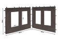 Quick Star Gazebo Sidewalls Set of 2 with Window - Anthracite PE
