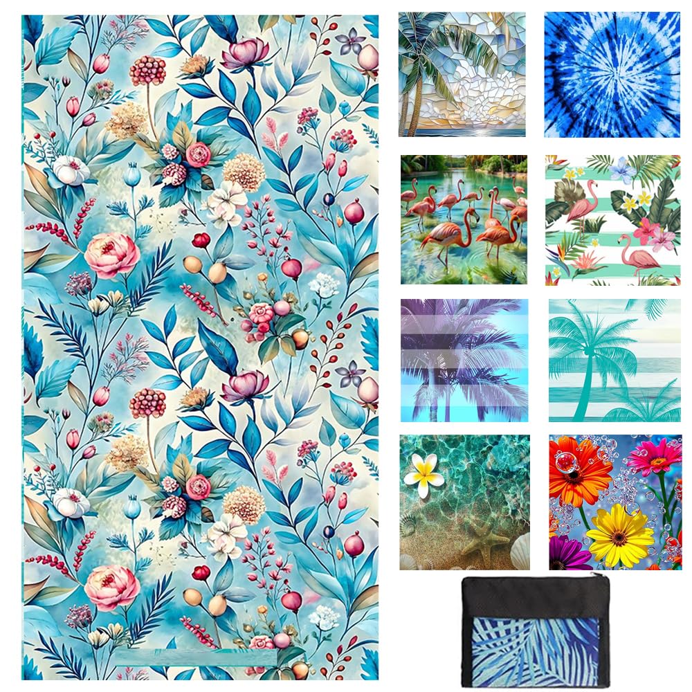 JAODFK Microfibre Beach Towel 71"X32" Quick Dry Lightweight Sand Free Extra Large Thin Towels Travel Essentials For Adults Womens Swim Bath - image 1