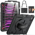 SEYMAC iPad Pro 12.9 Case – Shockproof Rugged Cover with Hand Strap