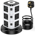 Acodot 12-Way Tower Extension Lead | 1.8m Surge Protected Power Strip