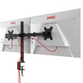 Duronic DM152 Dual Monitor Stand - Adjustable 13-27" Ergonomic Desk Mount