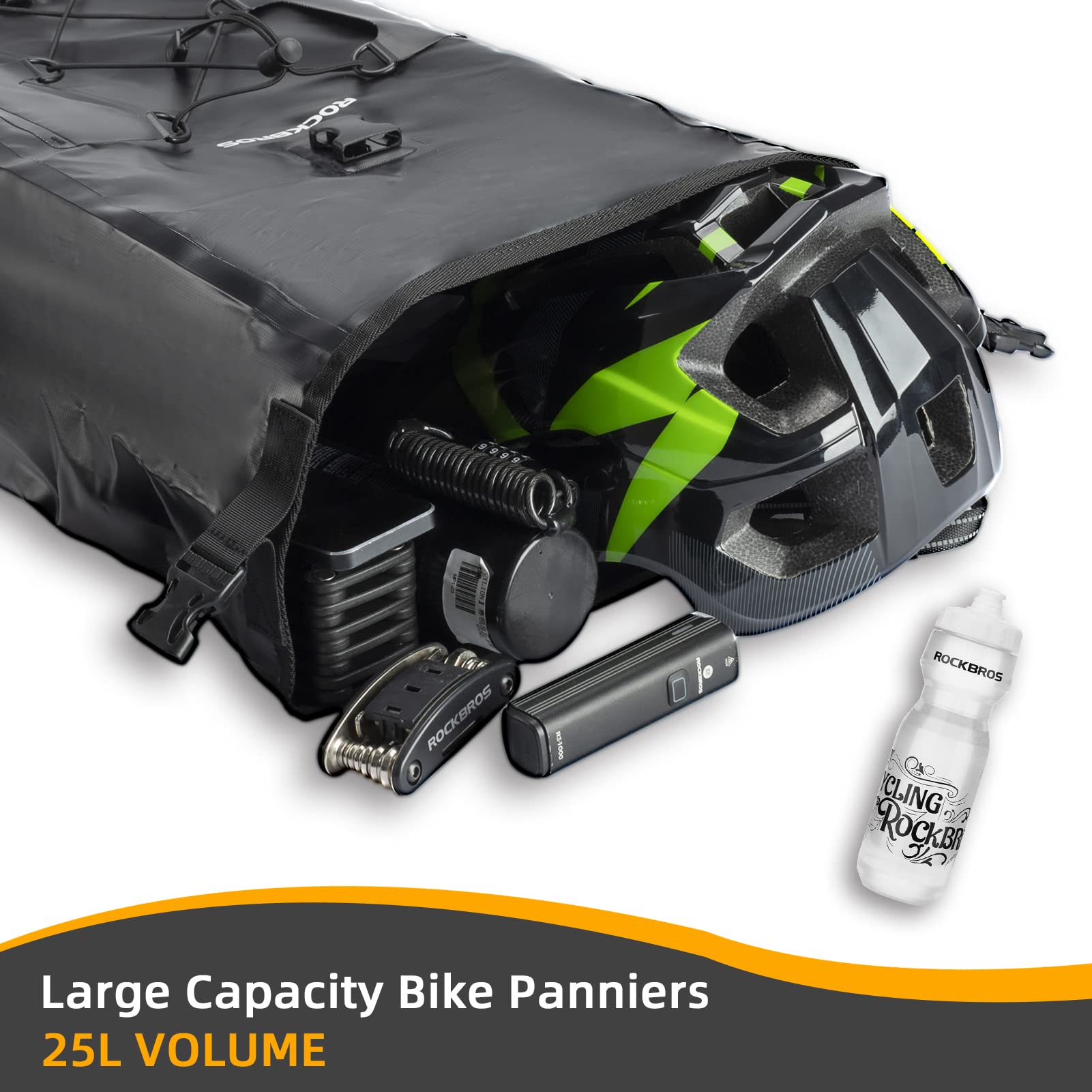 ROCKBROS Bike Pannier Bag | 25L-32L Waterproof Rear Rack Bicycle Bag