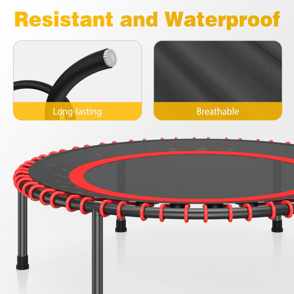 COWISH 40" Mini Fitness Trampoline | 300lb Capacity Rebounder for Adults