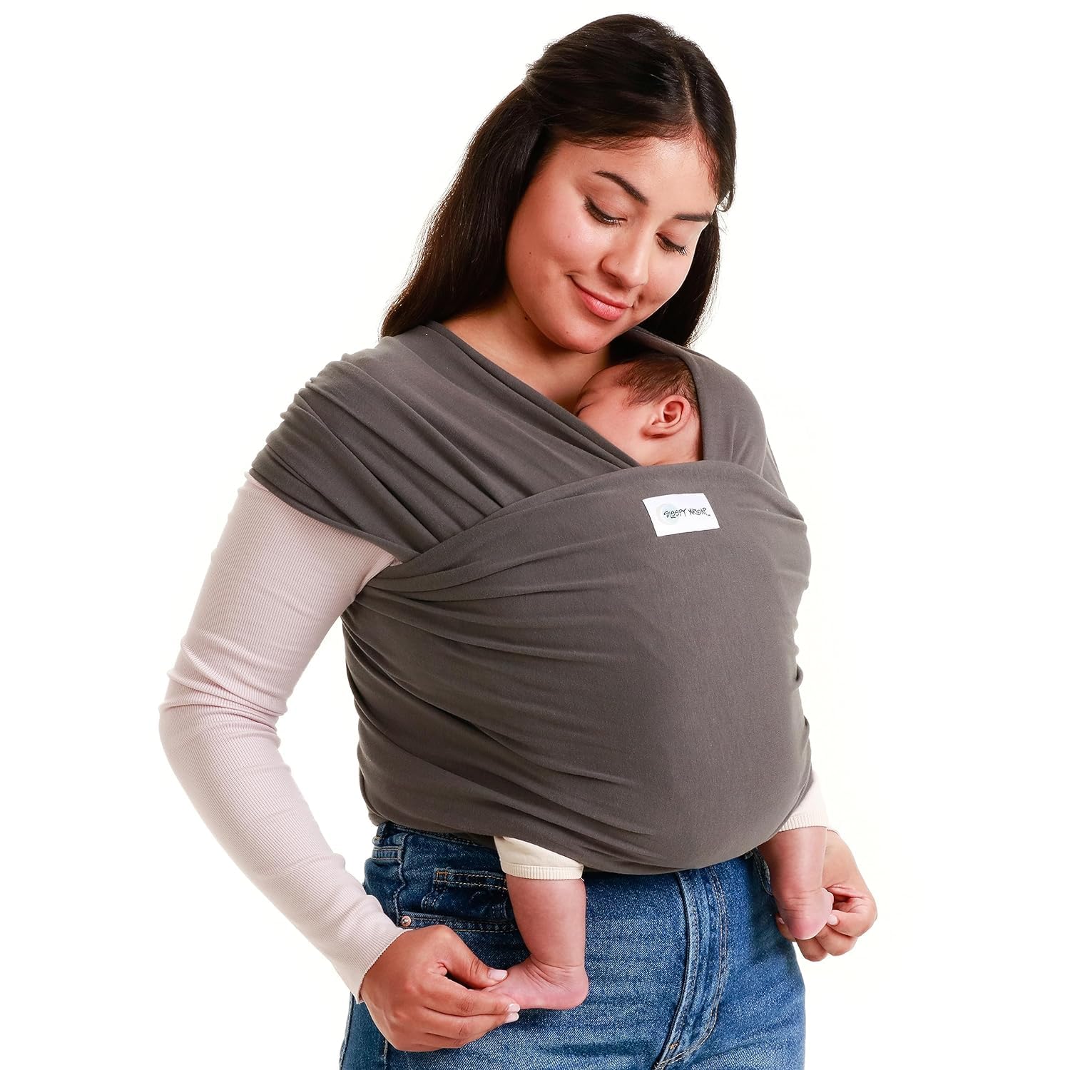 Sleepy Wrap Baby Carrier – Breathable Newborn to Toddler Wrap, Dark Grey