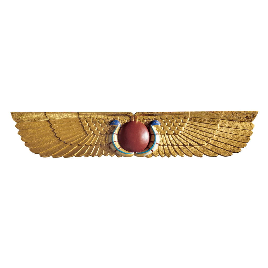 Design Toscano Egyptian Temple Wall Pediment – Hand-Painted Resin Decor