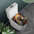 COEQINE Lucky Dog Toilet Lid Cover – Elongated Stretchy Polyester Decor